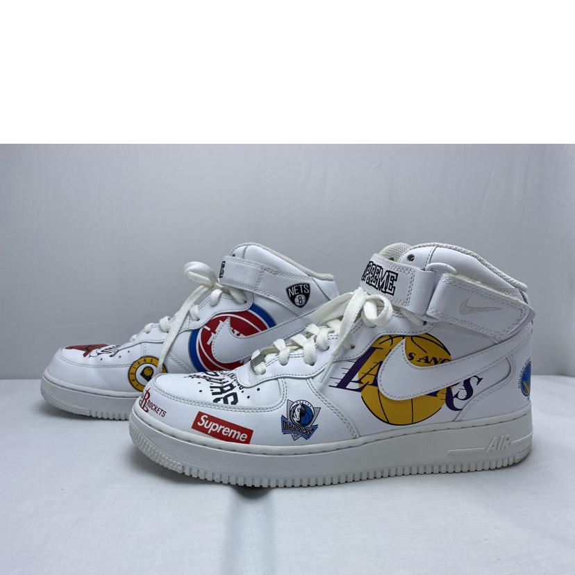 NIKE/Supreme×NBA×Nike Air Force 1 Mid ’07/AQ8017-100//Bランク/52