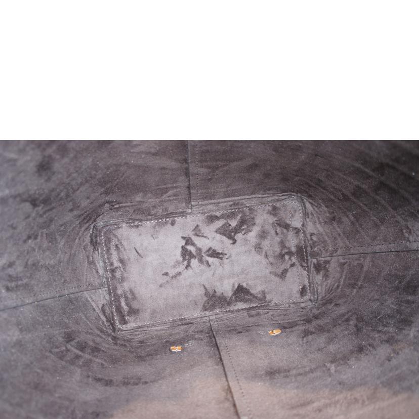 MICHAEL KORS/クロコ型押バケットトートブラウンMK金具//Aランク/92