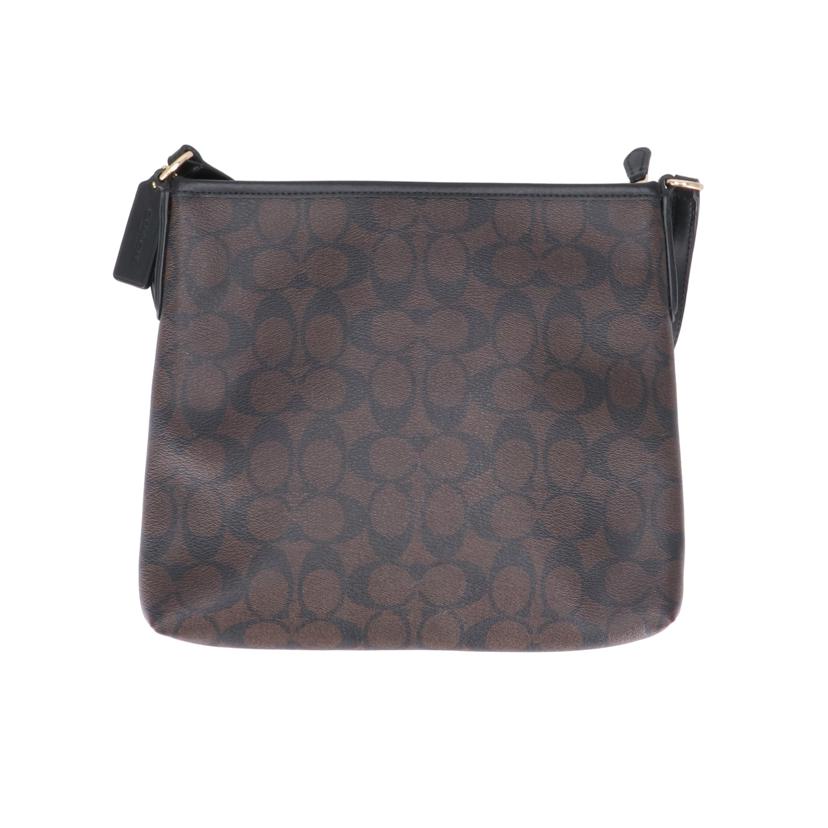COACH コーチ/PVCシグネチャー/ショルダーバッグ/ブラウン×ブラック/29210//M22**/Aランク/18