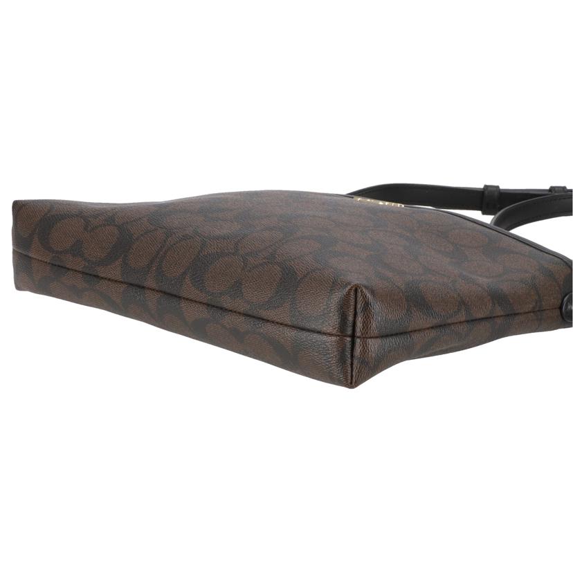 COACH コーチ/PVCシグネチャー/ショルダーバッグ/ブラウン×ブラック/29210//M22**/Aランク/18