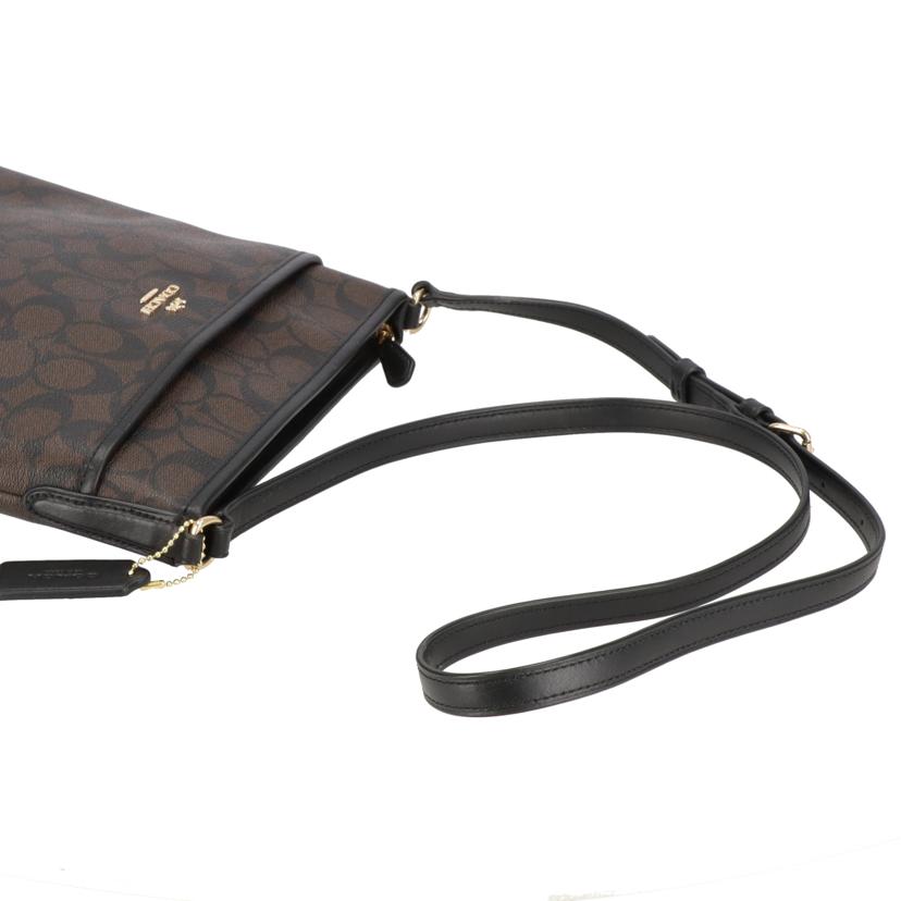 COACH コーチ/PVCシグネチャー/ショルダーバッグ/ブラウン×ブラック/29210//M22**/Aランク/18