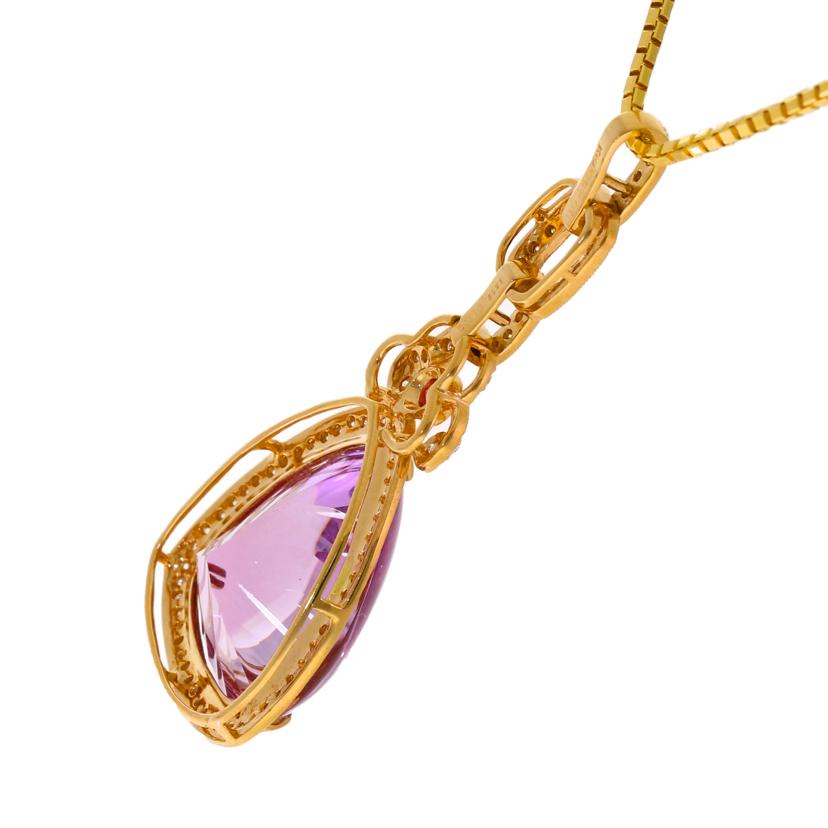 K18アメジストダイヤネックレス20.57/D0.45ct//Aランク/69