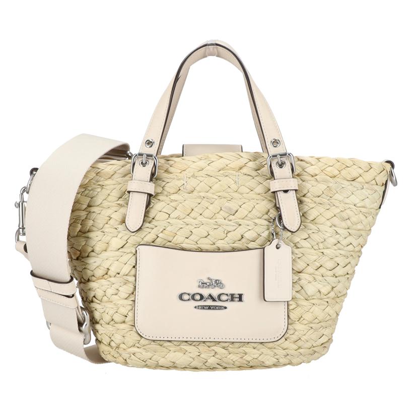 COACH/スモールトート2WAYストローバッグ/CJ519//B23***/ABランク/85
