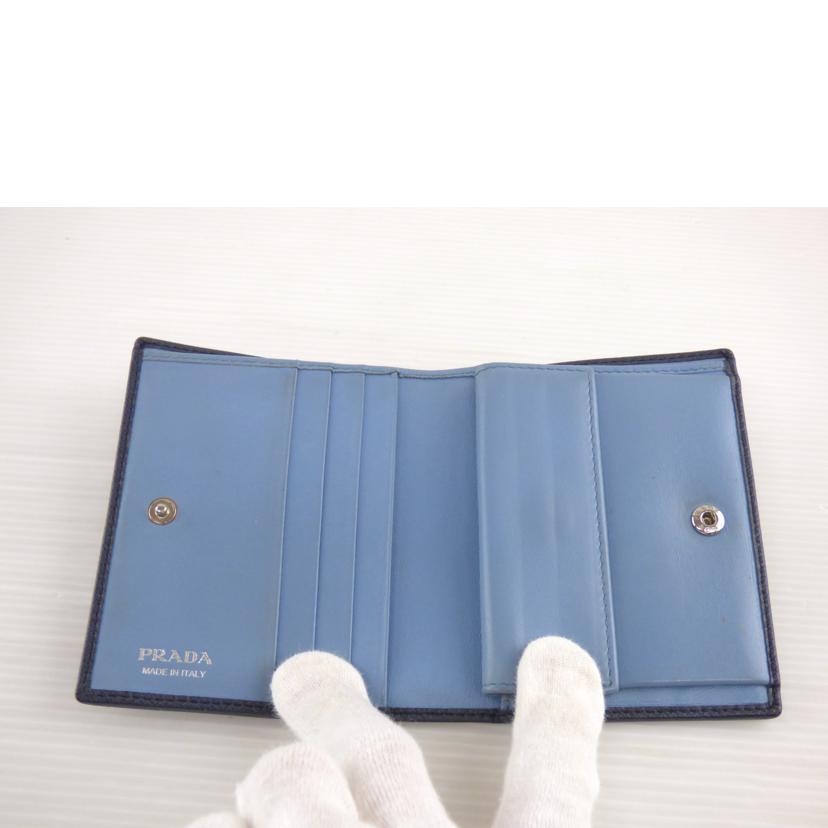 PRADA プラダ/サフィアーノ/2つ折りコンパクト財布//Bランク/64