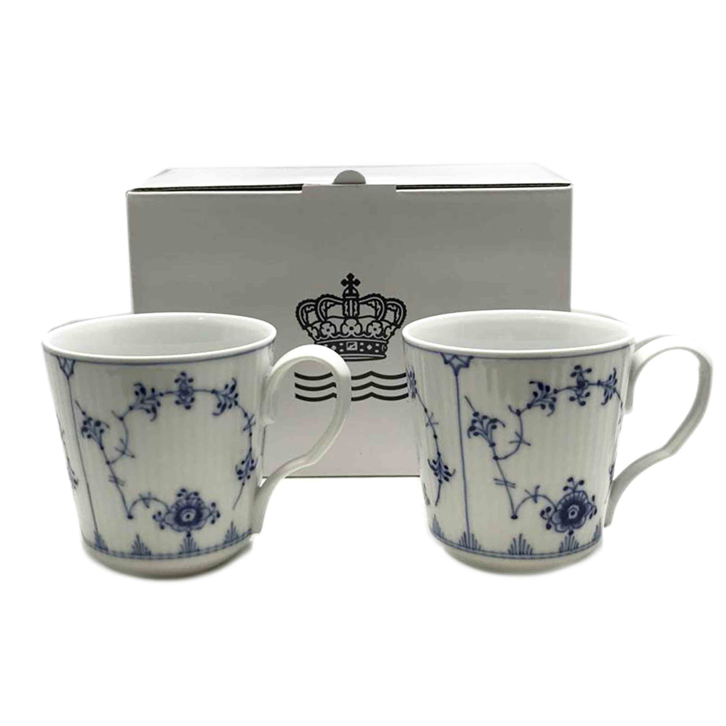 ROYAL COPENHAGEN ロイヤルコペンハーゲン/BLUE FLUTED ブルーフルーテッド ペアマグカップ//Aランク/51