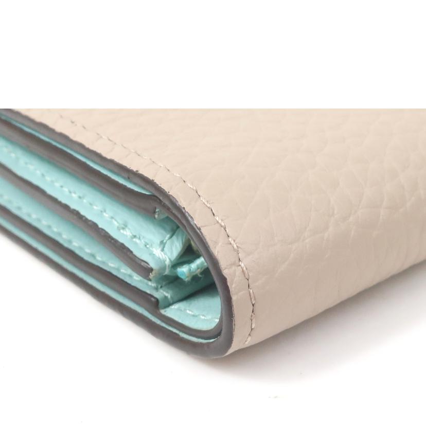 LOUIS VUITTON ルイ・ヴィトン/ヴェルティカル ウォレット コンパクト 二つ折り財布 ベージュ/M82198//ICタ**/ABランク/65