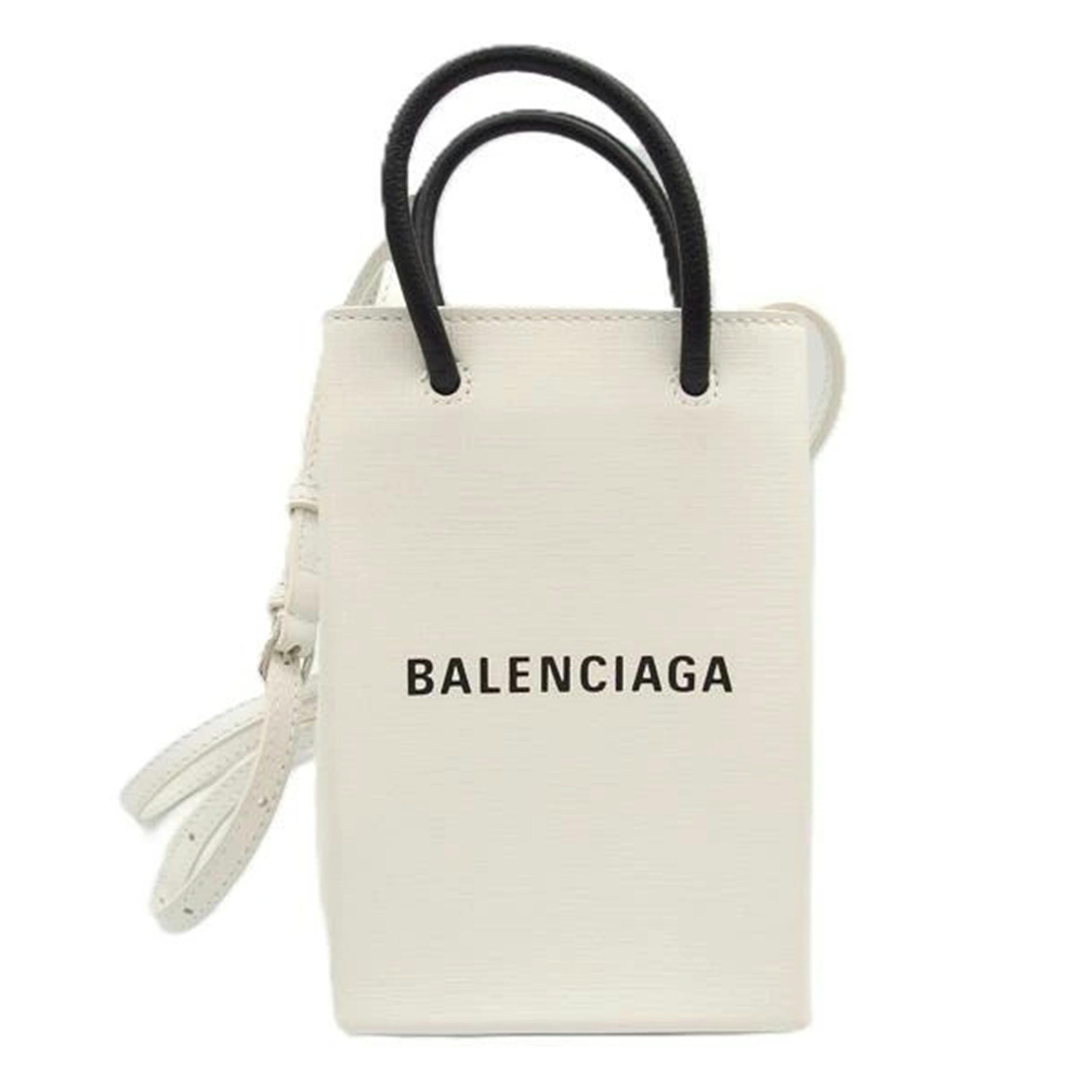 BALENCIAGA バレンシアガ/ショッピングフォンフォルダー2WAYバッグ/ホワイト/59386//Aランク/04