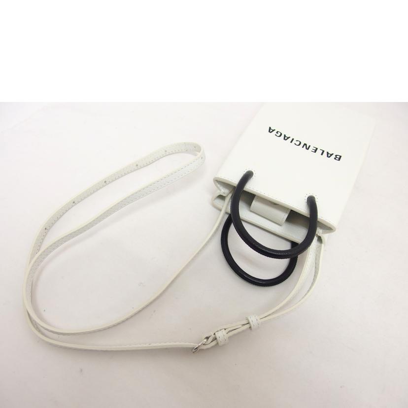 BALENCIAGA バレンシアガ/ショッピングフォンフォルダー2WAYバッグ/ホワイト/59386//Aランク/04
