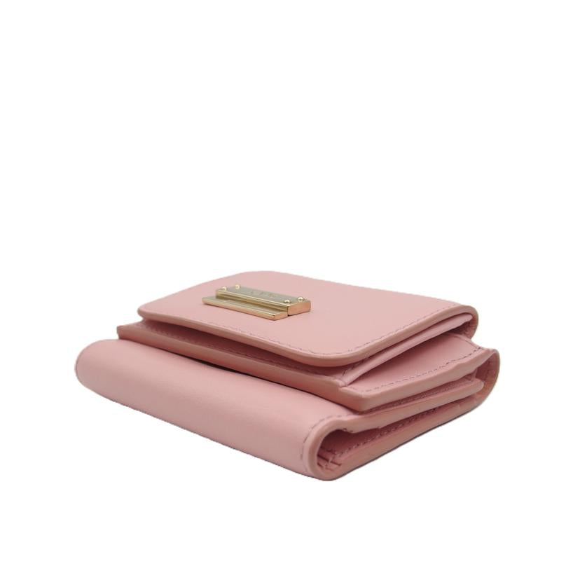 TOD'S トッズ/ミニ三つ折り財布/レザーメタルバー/ピンク//ABランク/04