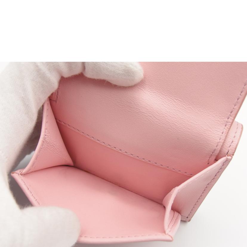 TOD'S トッズ/ミニ三つ折り財布/レザーメタルバー/ピンク//ABランク/04