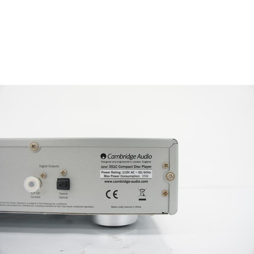 CAMBRIDGE AUDIO/CDプレイヤー CANBRIDGE AUDIO AZUR351C SLV/AZUR 351C SLV//DLC1049K12080012/ABランク/75