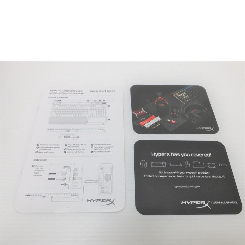 HYPERX ハイパーX/AlloyEliteRGB/キーボード/HX-KB2BR2-US/R1//PR0000058EB/Bランク/88