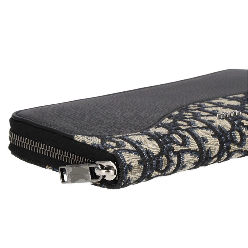 C.Dior ディオール/オブリークジャガード/サドルロングジップウォレット//SAランク/38