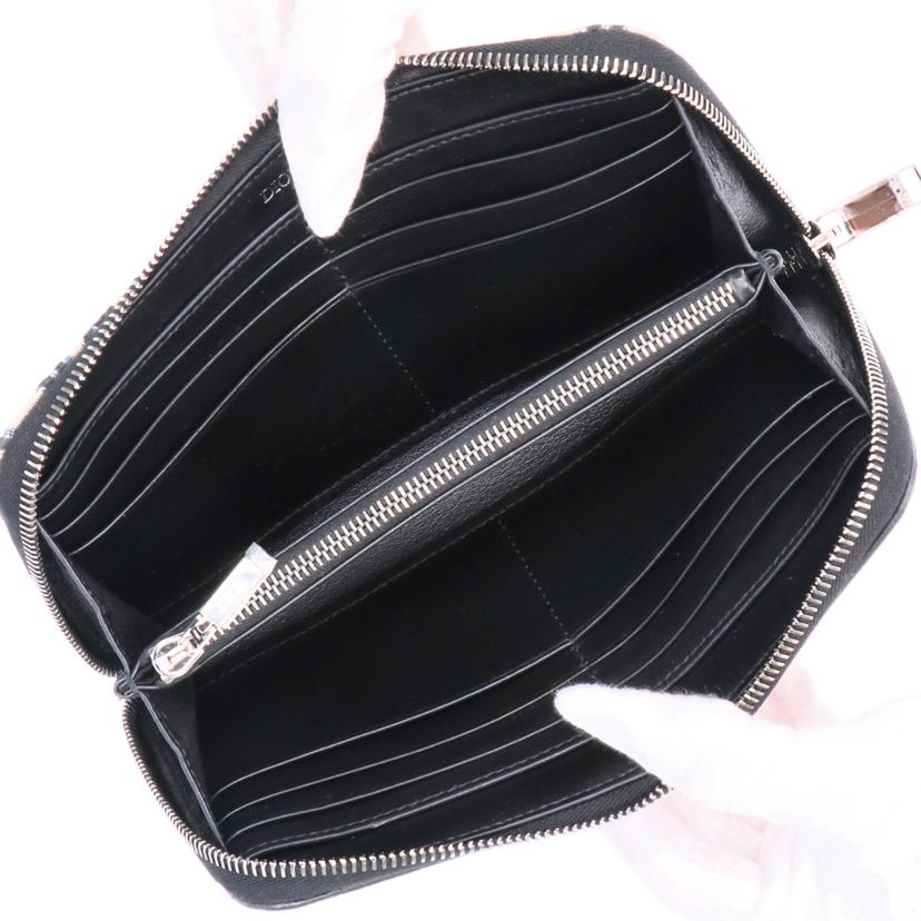 C.Dior ディオール/オブリークジャガード/サドルロングジップウォレット//SAランク/38