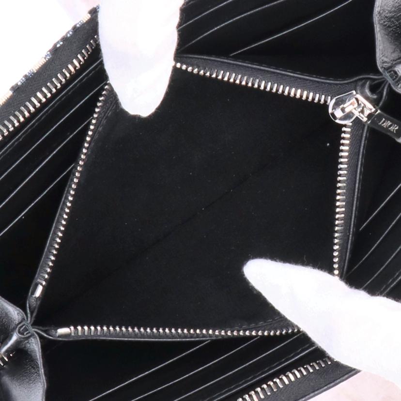 C.Dior ディオール/オブリークジャガード/サドルロングジップウォレット//SAランク/38