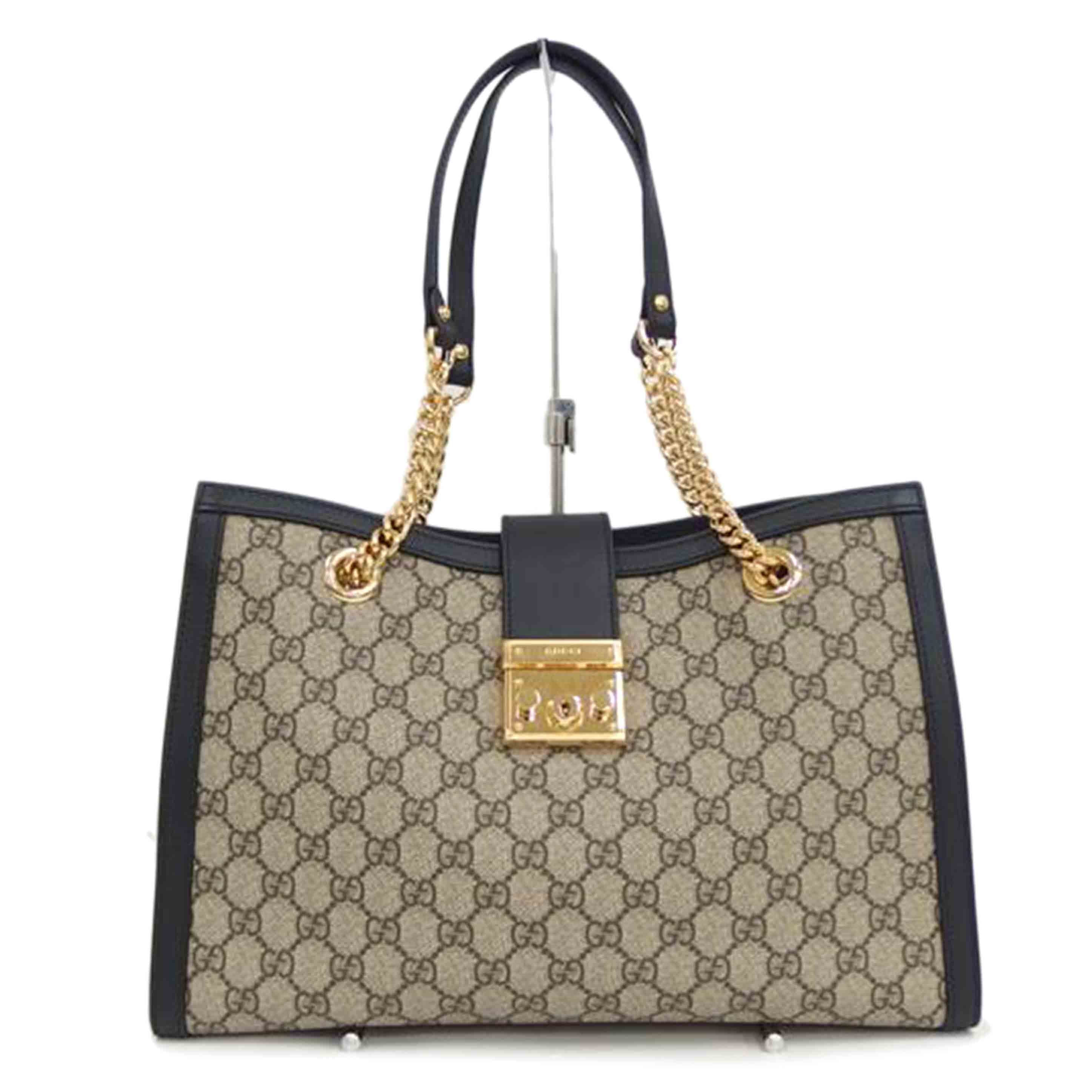GUCCI グッチ/GGスプリーム パドロック チェーン ショルダー/479197//Aランク/82