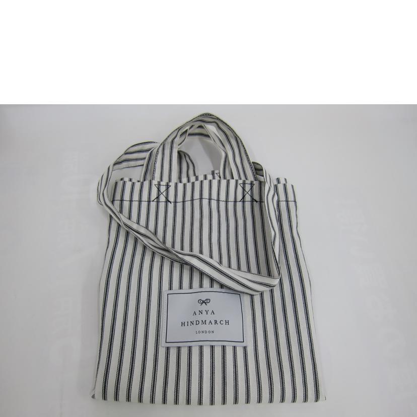 ANYA HINDMARCH アニヤハインドマーチ/ANYA HINDMARCH ステッカーズトートバック/シルバー//Bランク/82