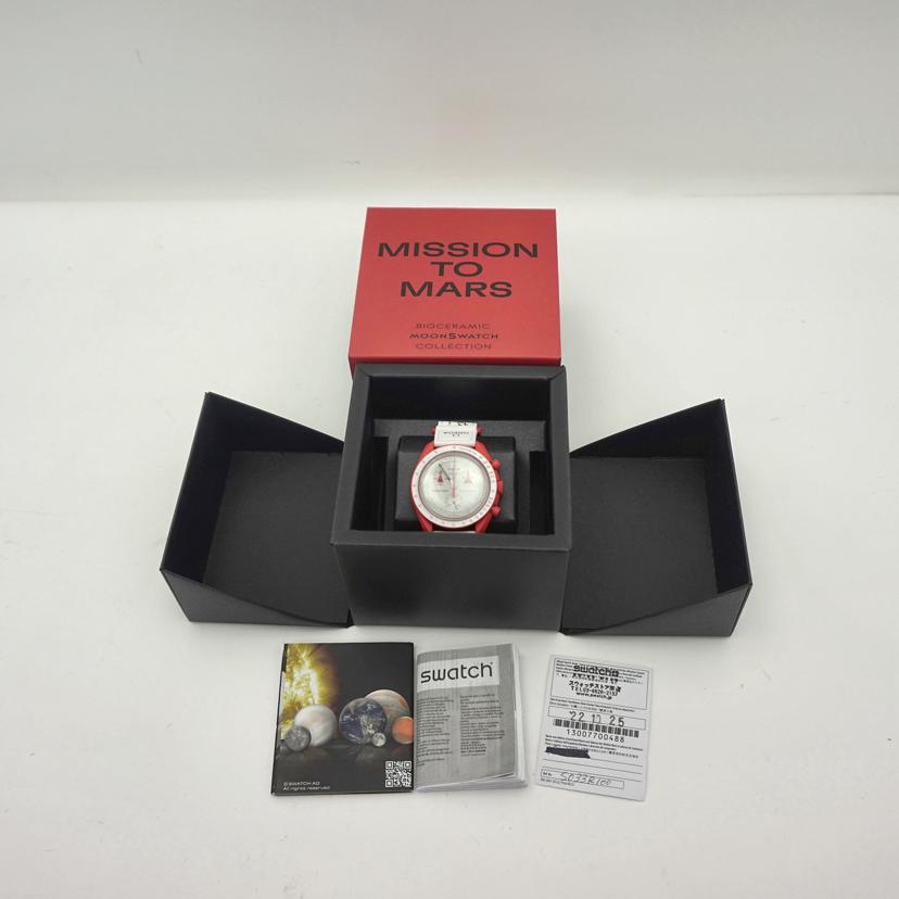 OMEGA×swatch オメガ×スウォッチ/ムーンスウォッチ MISSION TO MARS/クォーツ/SO33R100//Aランク/05