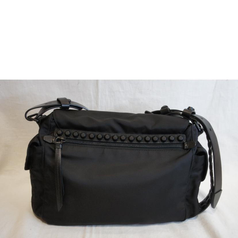PRADA プラダ/ナイロンスタッズショルダーブラック/1BD118//255/Aランク/92