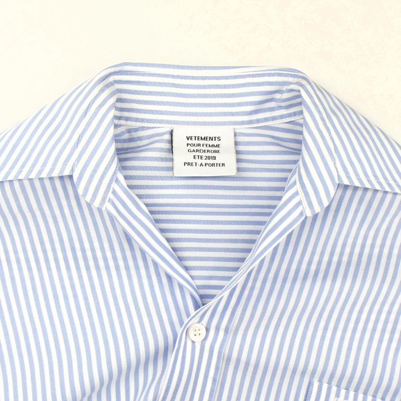 VETEMENTS ヴェトモン/コットンストライプ長袖シャツ/WSS196051//ABランク/18