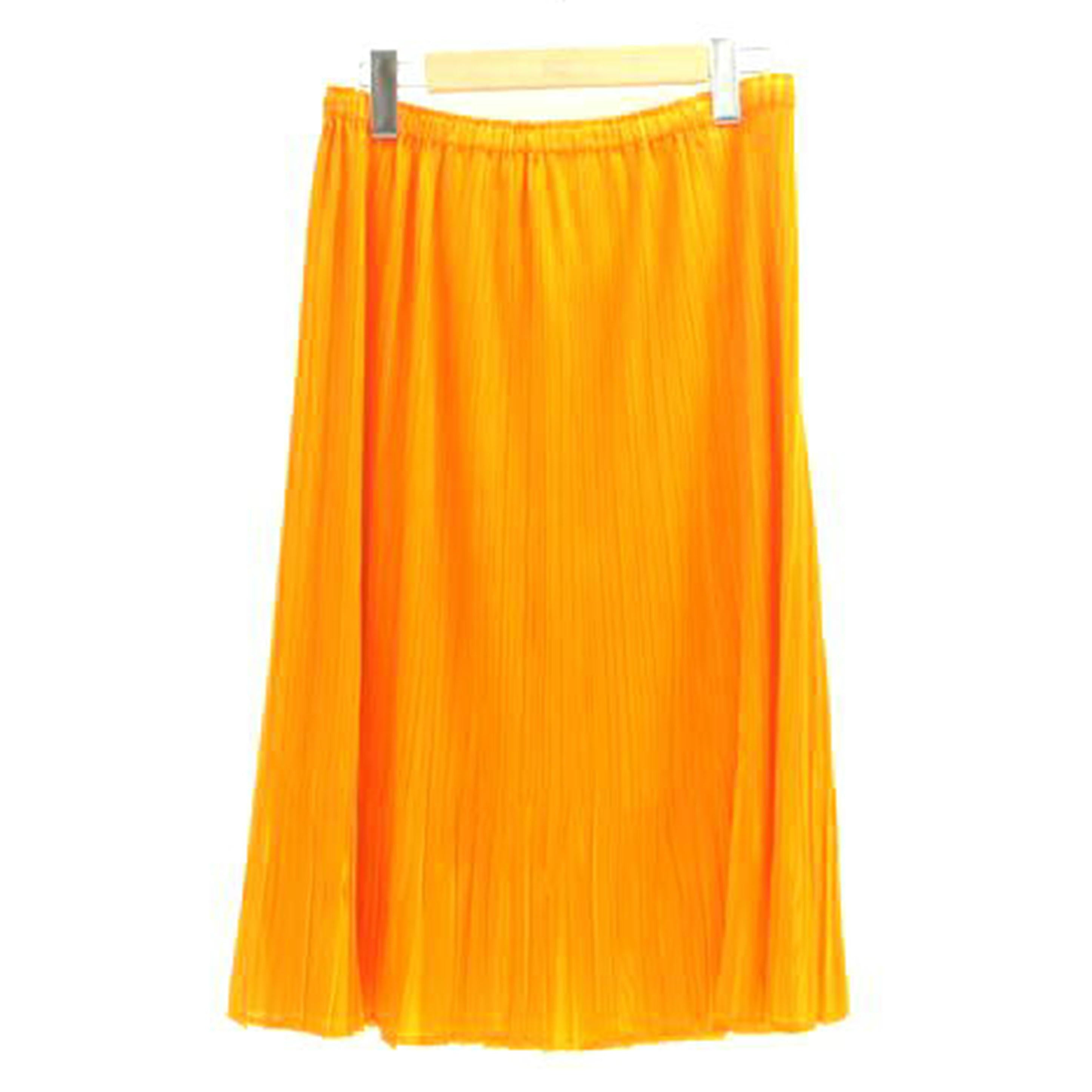 ISSEY MIYAKE イッセイミヤケ/PLEATS PLEASE 膝丈スカート/オレンジ/PP23-JG643//サイズ 4/Bランク/05