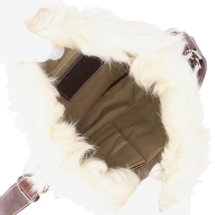 COACH コーチ/シグネチャー/ファー付きショルダーバッグ/8K55//F05*/ABランク/18