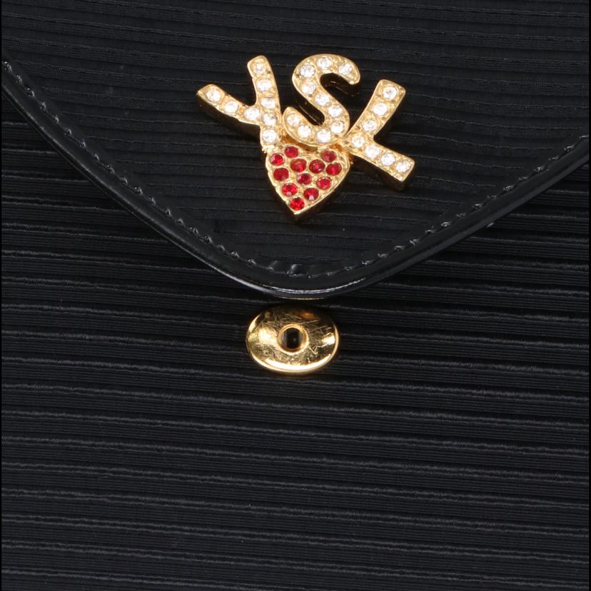 YSL イブサンローラン/ハートクリスタル・ヴィンテージショルダー//Aランク/24