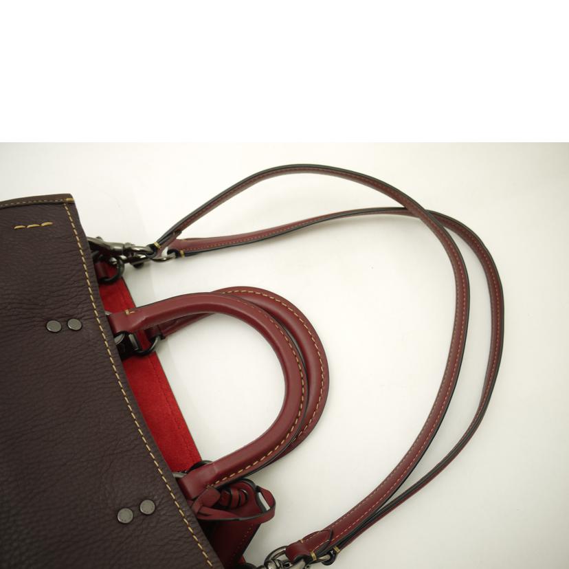 COACH コーチ/ローググラブタン2wayトート/ボルドー/38124//G17**/Aランク/69