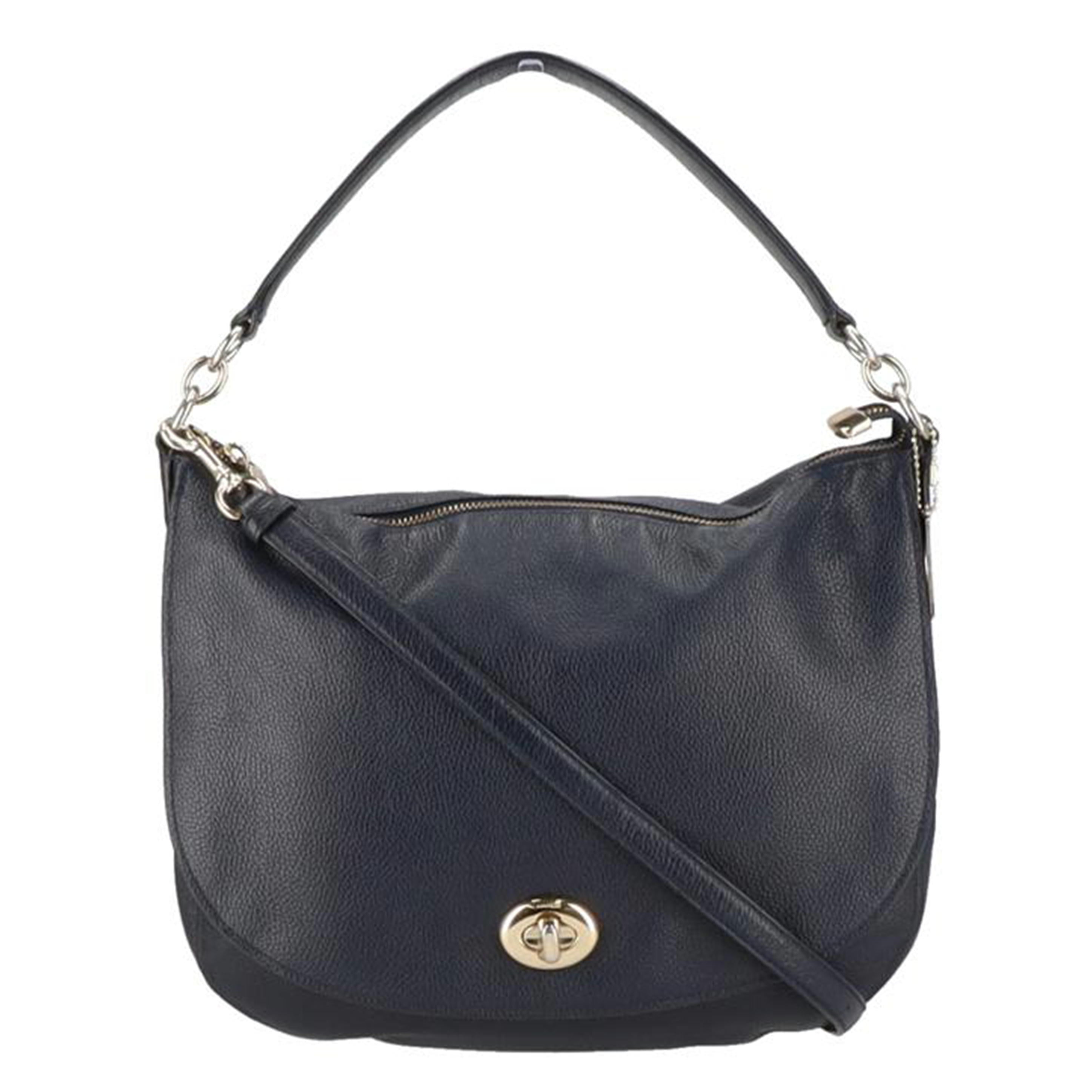 COACH コーチ/ターンロックホーボー/2WAYレザーバッグ/ネイビー/36762//H15**/ABランク/18