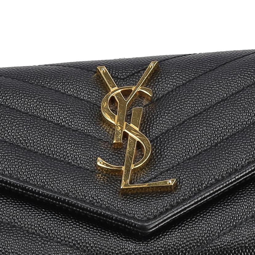 YSL イヴサンローラン/YSLモノグラムラージウォレット/372264//ABランク/75