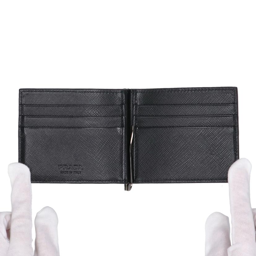 PRADA プラダ/サフィアーノマネークリップ付カードケース/2MN077//Aランク/75