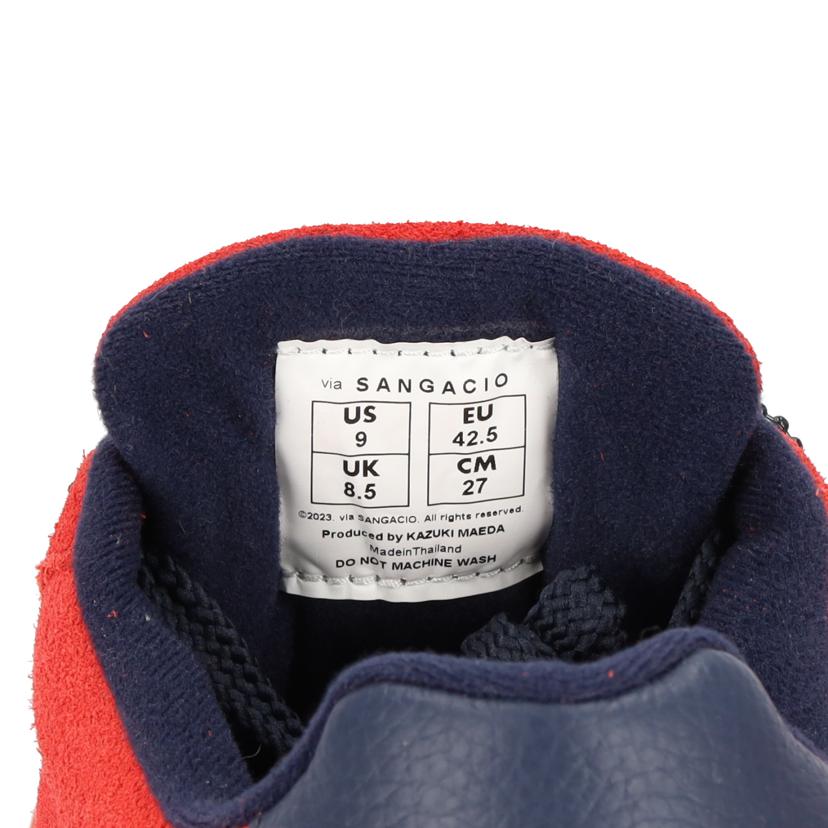 via sangacio ヴィア サンガチョ/loカットスニーカー 赤xネイビー swd//Sランク/75