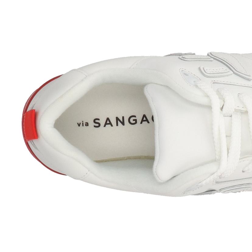 via SANGACIO ヴィあ サンガチョ/loカットスニーカー にゅ 白レザーx赤//Sランク/75