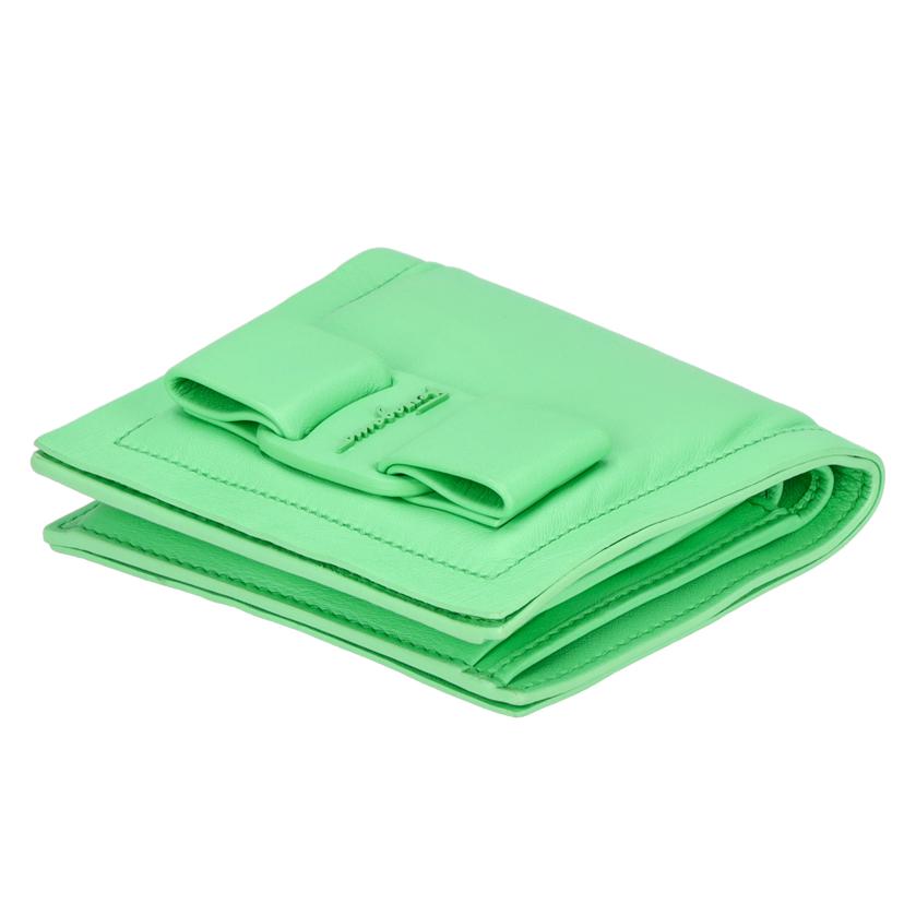 SalvadoreFerragamo/ビバボウリボンミニウォレット/フレッシュミント/220288//ABランク/85