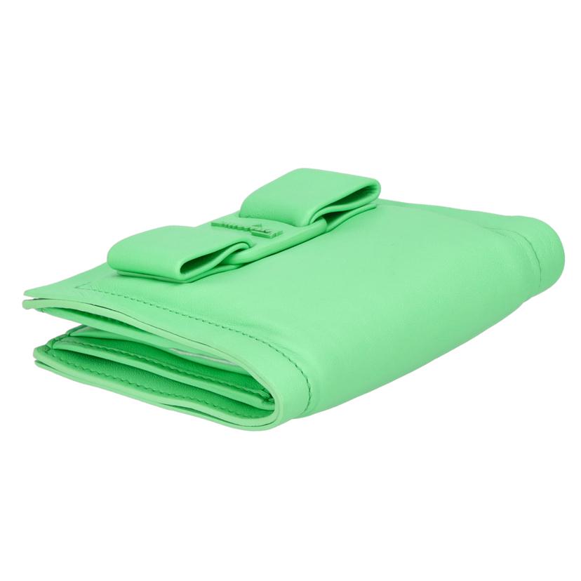 SalvadoreFerragamo/ビバボウリボンミニウォレット/フレッシュミント/220288//ABランク/85