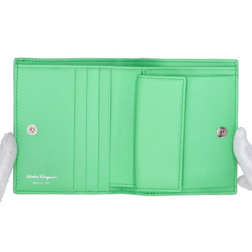 SalvadoreFerragamo/ビバボウリボンミニウォレット/フレッシュミント/220288//ABランク/85