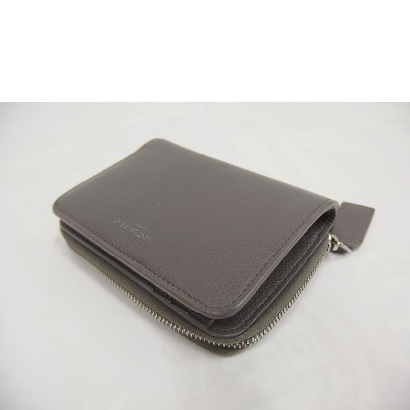 SAINT LAURENT サンローラン/ラウンドファスナー2折りウォレット/グレー//Cランク/82