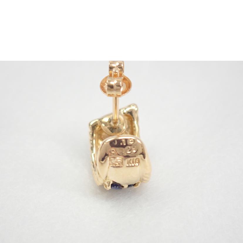 k18/k18サファイヤダイヤピアス/5.0g0,29/0.15ctx2//Aランク/62