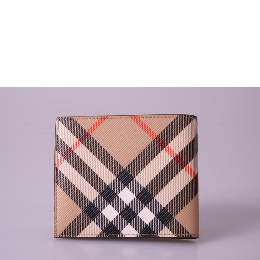 BURBERRY バーバリー/二つ折り財布/チェック/サンド/8095046//Aランク/76