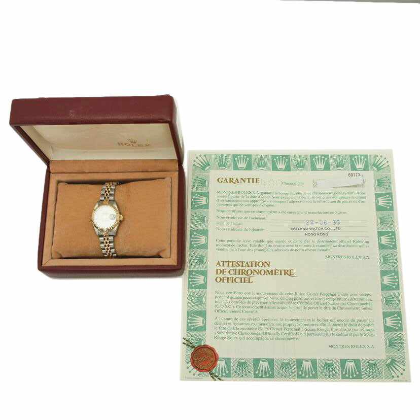 ROLEX ロレックス/デイトジャスト10P新ダイヤ/レディース/ホワイト/69173//W85***********/ABランク/75