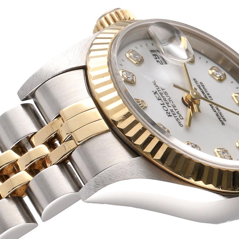 ROLEX ロレックス/デイトジャスト10P新ダイヤ/レディース/ホワイト/69173//W85***********/ABランク/75