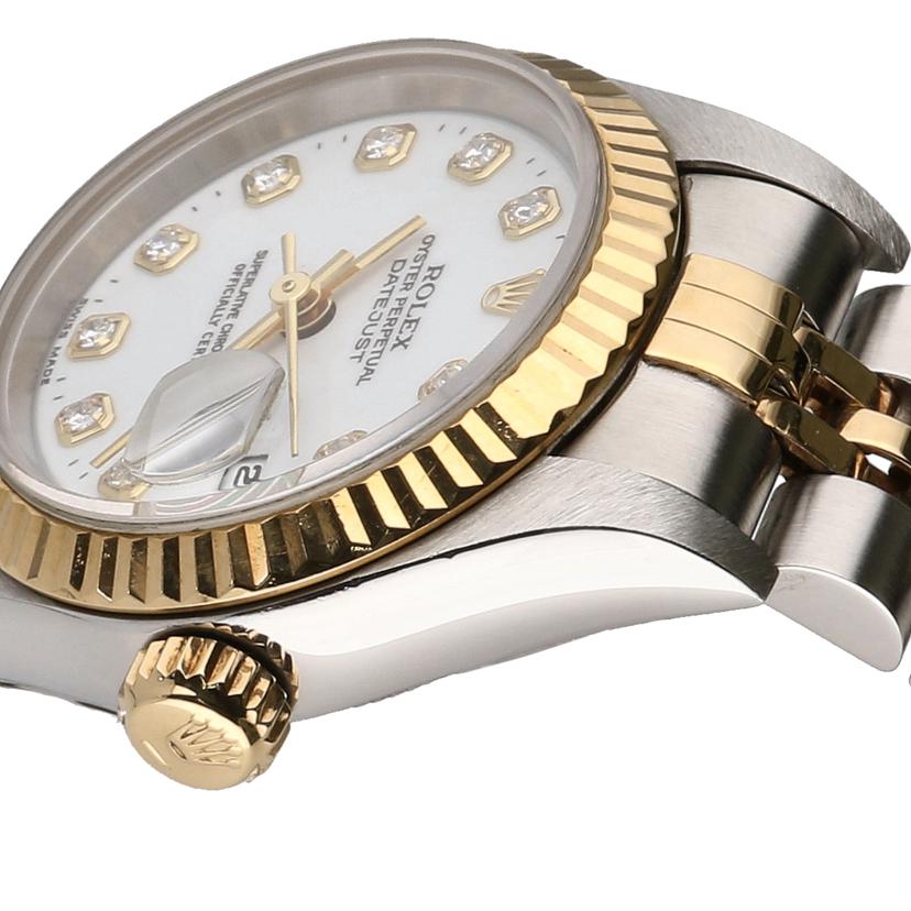 ROLEX ロレックス/デイトジャスト10P新ダイヤ/レディース/ホワイト/69173//W85***********/ABランク/75