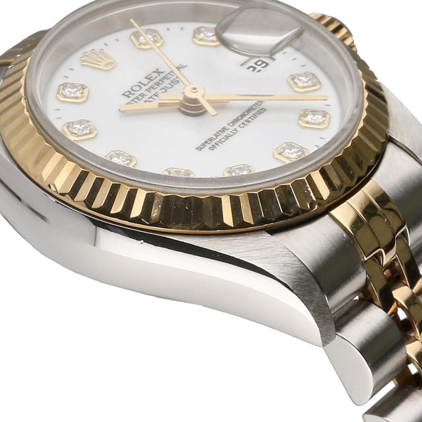 ROLEX ロレックス/デイトジャスト10P新ダイヤ/レディース/ホワイト/69173//W85***********/ABランク/75