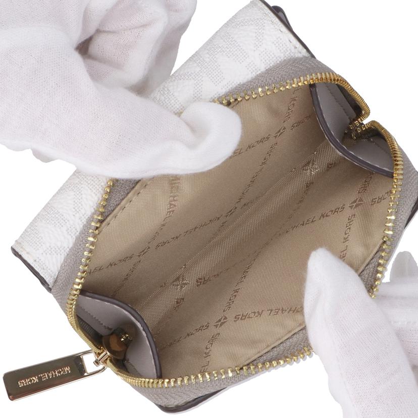 MICHAEL KORS マイケルコース/ミッドジップウォレット/総柄/ホワイト/35F3GTVZ5V//Aランク/75