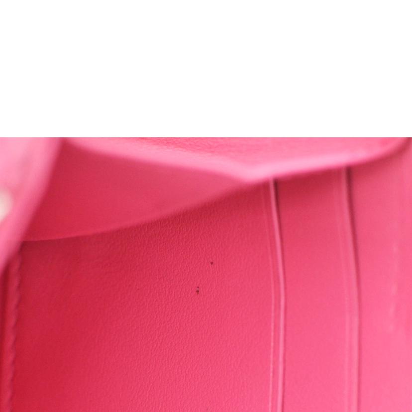 BOTTEGA VENETA ボッテガヴェネタ/イントレチャートラウンドジップ長財布/ピンク//502*******/Bランク/75