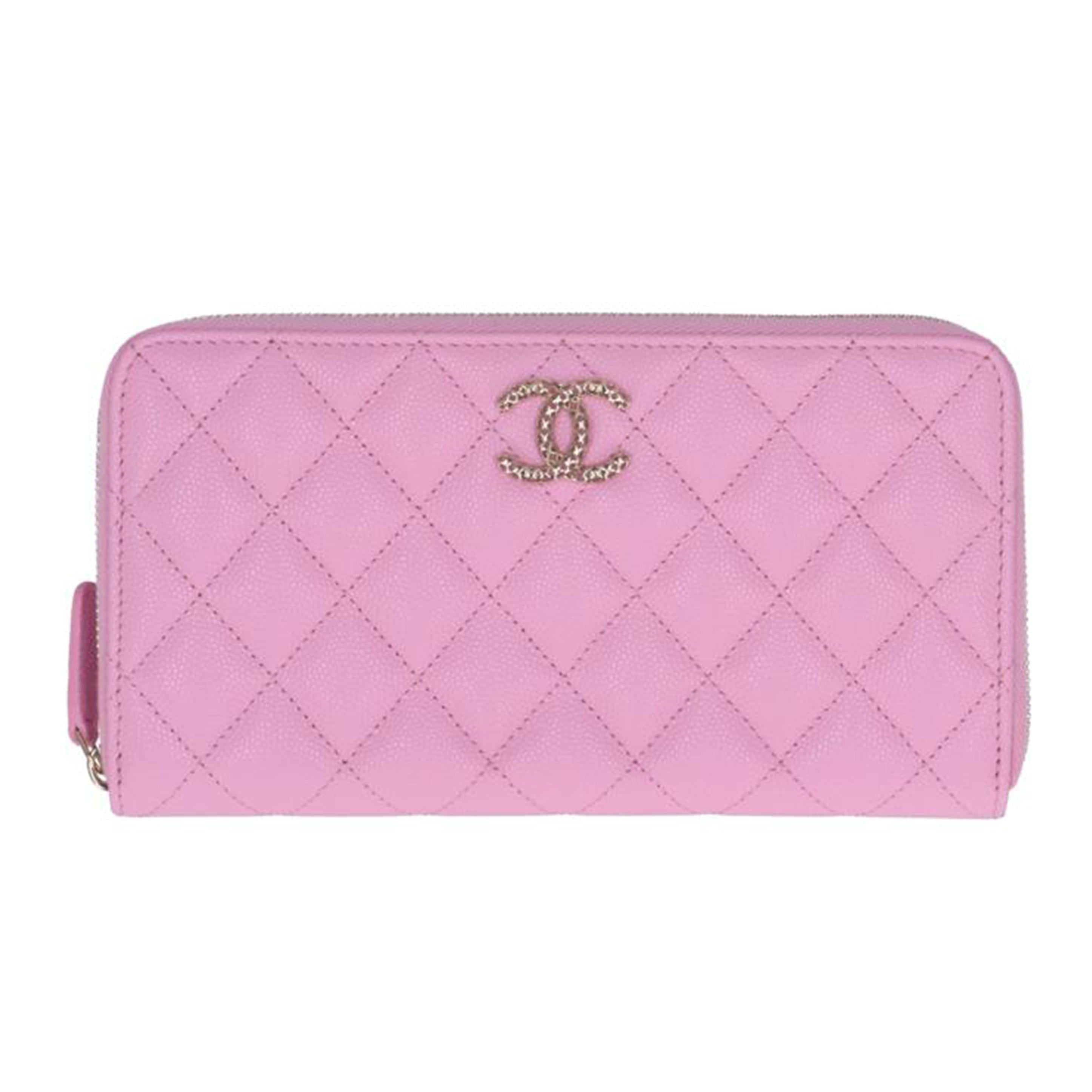 CHANEL シャネル/グレインドシャイニーキャビアスキン/ラウンドファスナー長財布/AP3181//JX8*****/SAランク/91