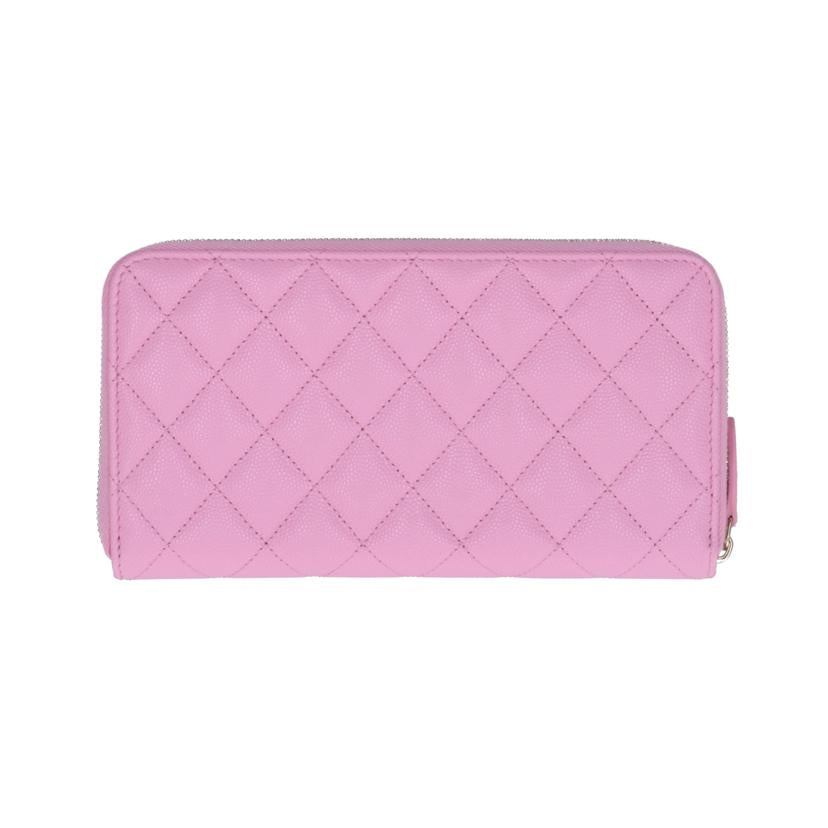 CHANEL シャネル/グレインドシャイニーキャビアスキン/ラウンドファスナー長財布/AP3181//JX8*****/SAランク/91