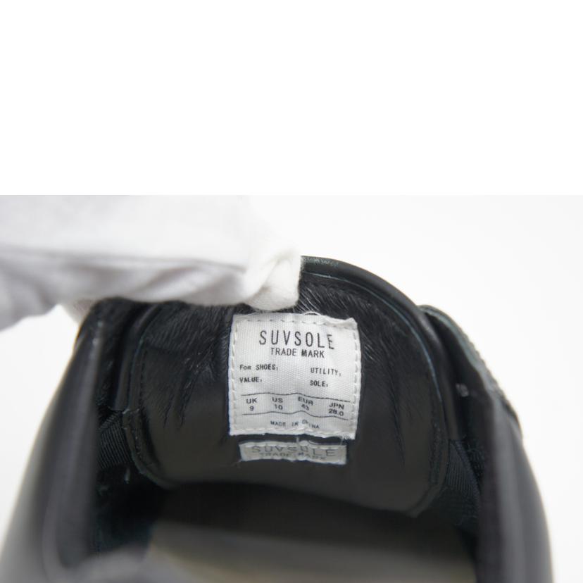 SUVSOLE サヴソル/メンズレザースニーカー 黒//28.0cm/ABランク/03