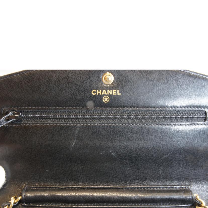 CHANEL シャネル/ココマークキャビアスキンチェーンウォレット//769****/ABランク/92