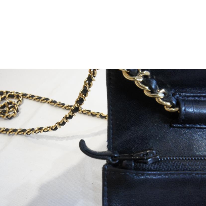 CHANEL シャネル/ココマークキャビアスキンチェーンウォレット//769****/ABランク/92